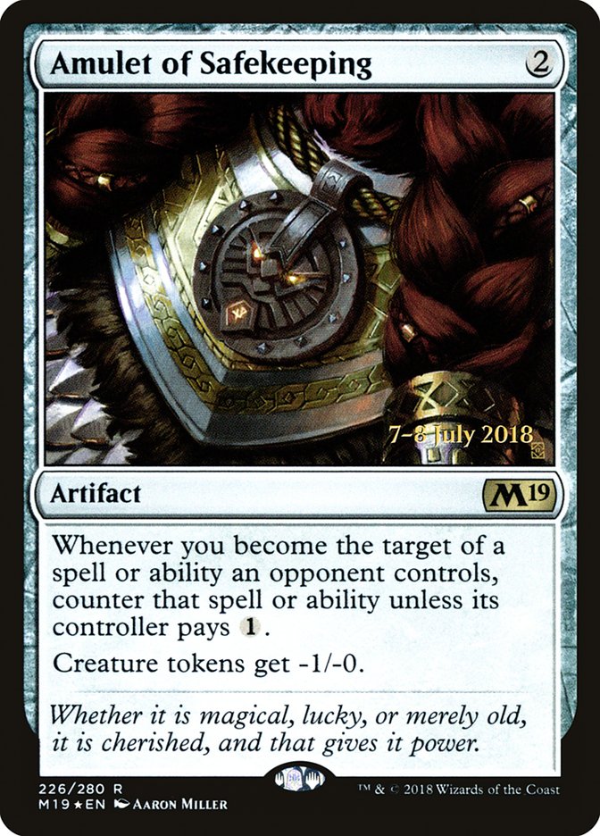 Amulet of Safekeeping [Core Set 2019 Prerelease Promos] | Pegasus Games WI