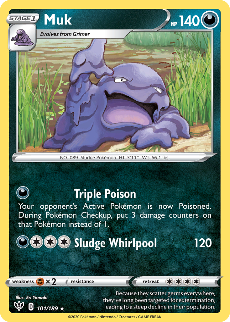 Muk (101/189) [Sword & Shield: Darkness Ablaze] | Pegasus Games WI