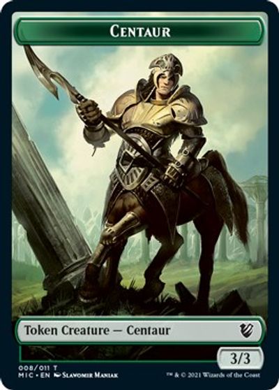 Centaur // Wolf Double-Sided Token [Innistrad: Midnight Hunt Commander Tokens] | Pegasus Games WI