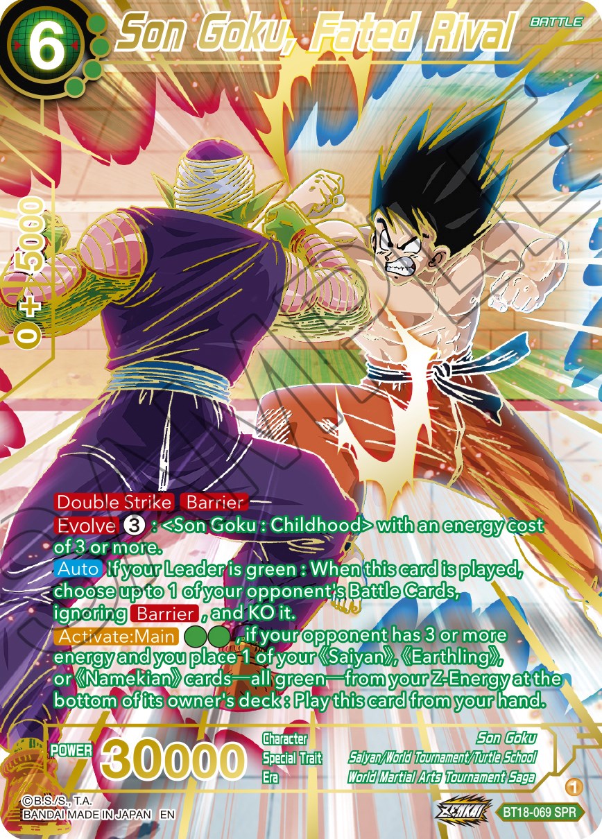 Son Goku, Fated Rival (SPR) (BT18-069) [Dawn of the Z-Legends] | Pegasus Games WI