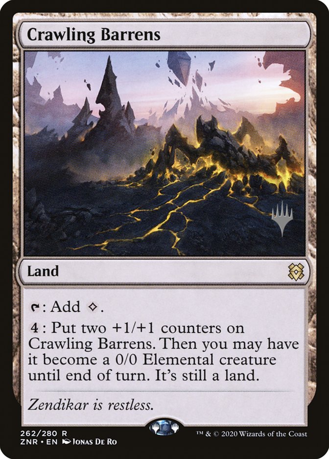 Crawling Barrens (Promo Pack) [Zendikar Rising Promos] | Pegasus Games WI