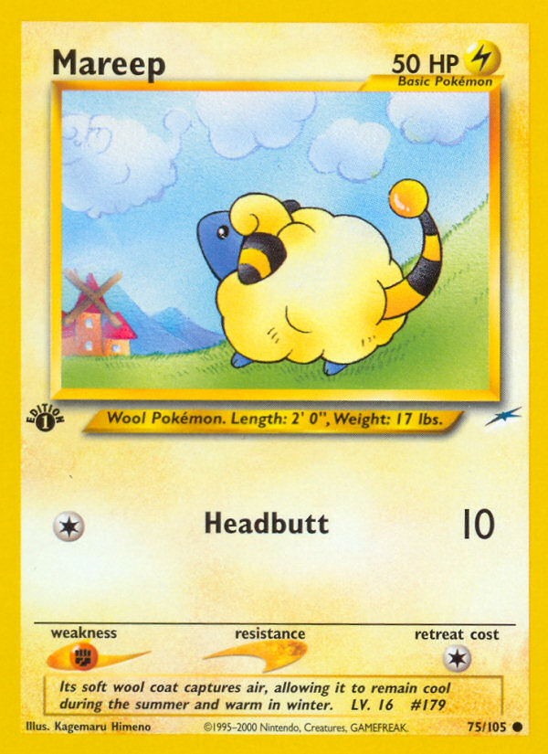 Mareep (75/105) [Neo Destiny 1st Edition] | Pegasus Games WI