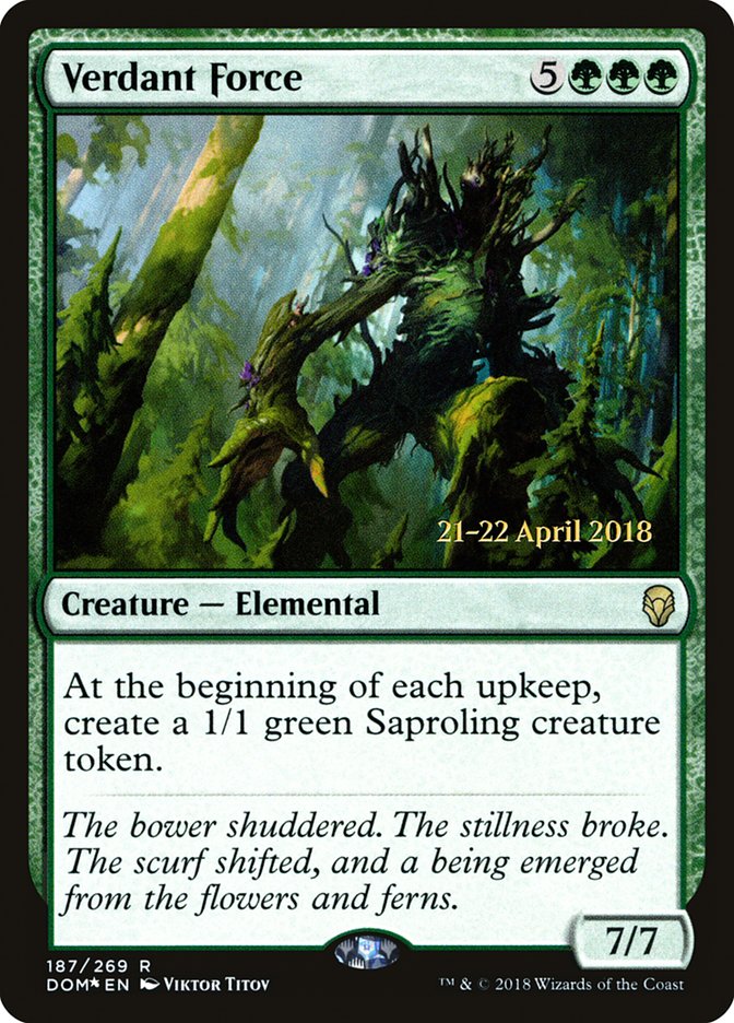 Verdant Force [Dominaria Prerelease Promos] | Pegasus Games WI