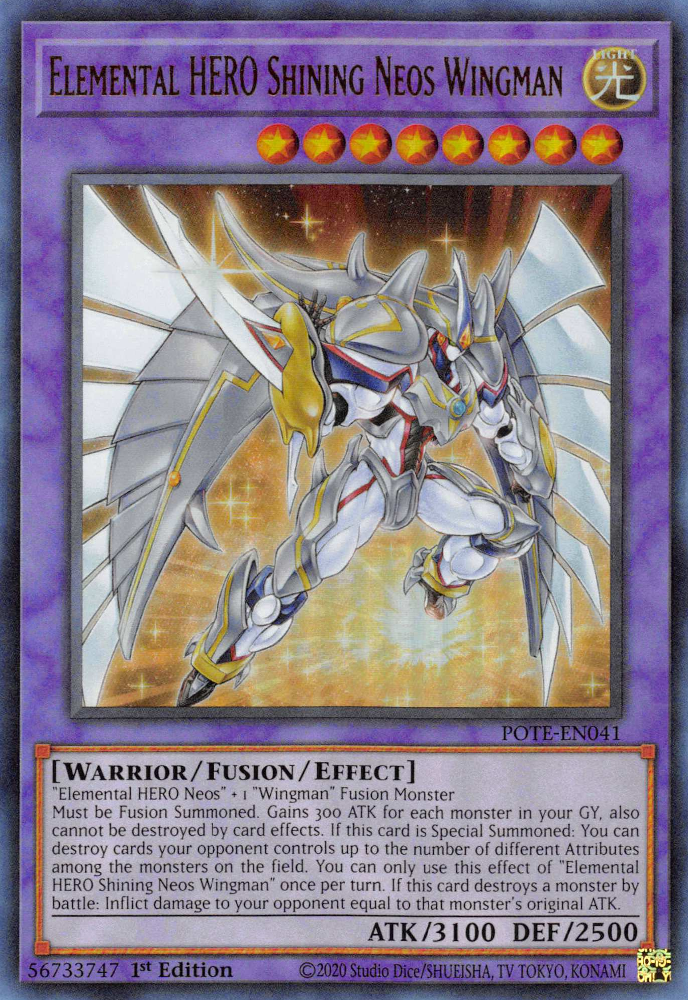 Elemental HERO Shining Neos Wingman [POTE-EN041] Ultra Rare | Pegasus Games WI