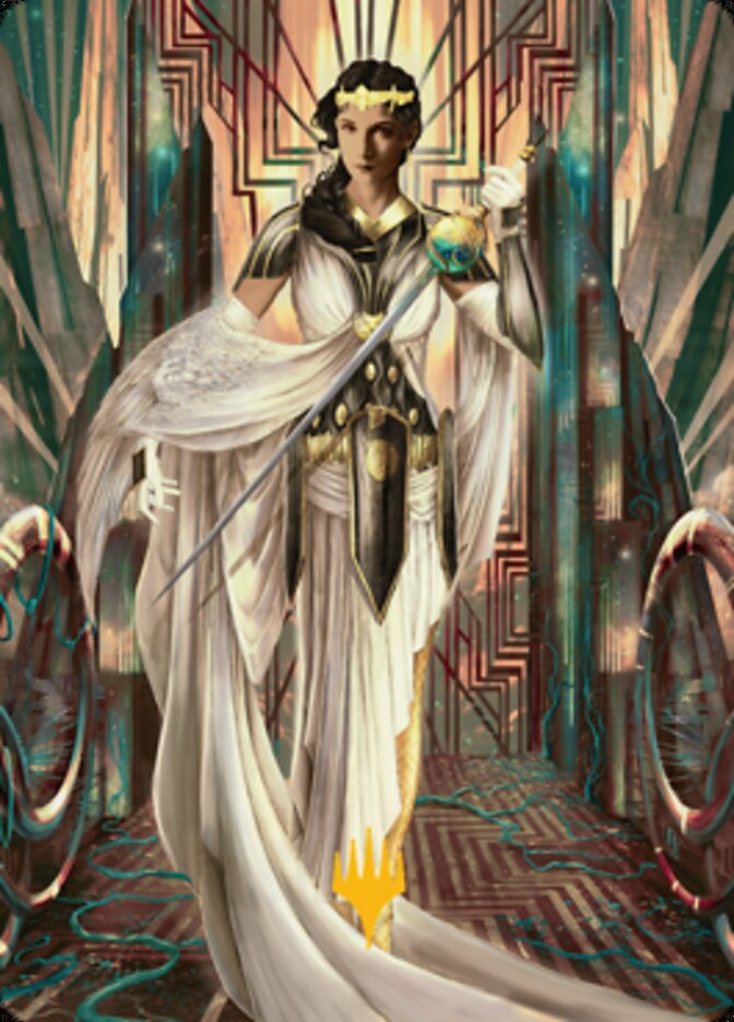 Elspeth Resplendent 2 Art Card (Gold-Stamped Signature) [Streets of New Capenna Art Series] | Pegasus Games WI