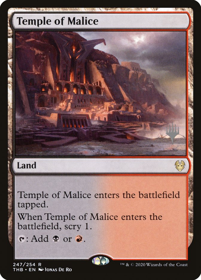 Temple of Malice (Promo Pack) [Theros Beyond Death Promos] | Pegasus Games WI