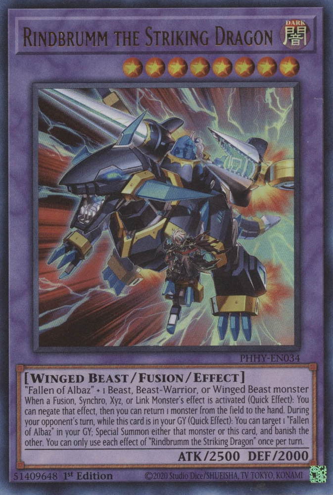 Rindbrumm the Striking Dragon [PHHY-EN034] Ultra Rare | Pegasus Games WI