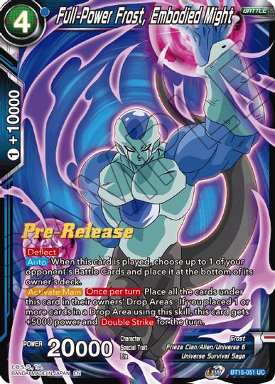 Full-Power Frost, Embodied Might (BT15-051) [Saiyan Showdown Prerelease Promos] | Pegasus Games WI