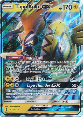 Tapu Koko GX (47/145) (Jumbo Card) [Sun & Moon: Guardians Rising] | Pegasus Games WI