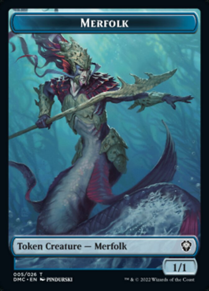 Merfolk Token [Dominaria United Commander Tokens] | Pegasus Games WI