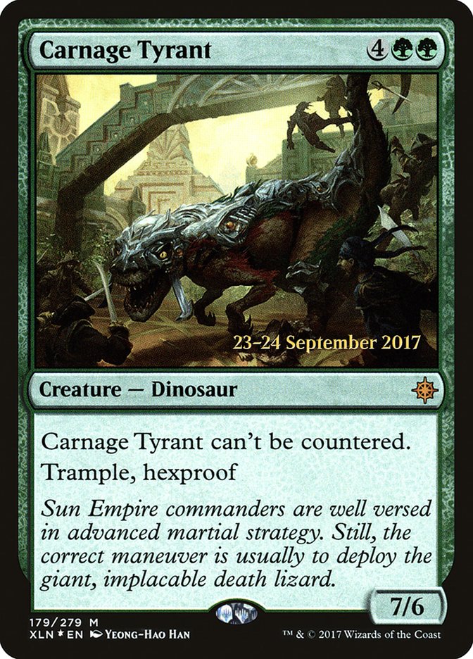 Carnage Tyrant [Ixalan Prerelease Promos] | Pegasus Games WI