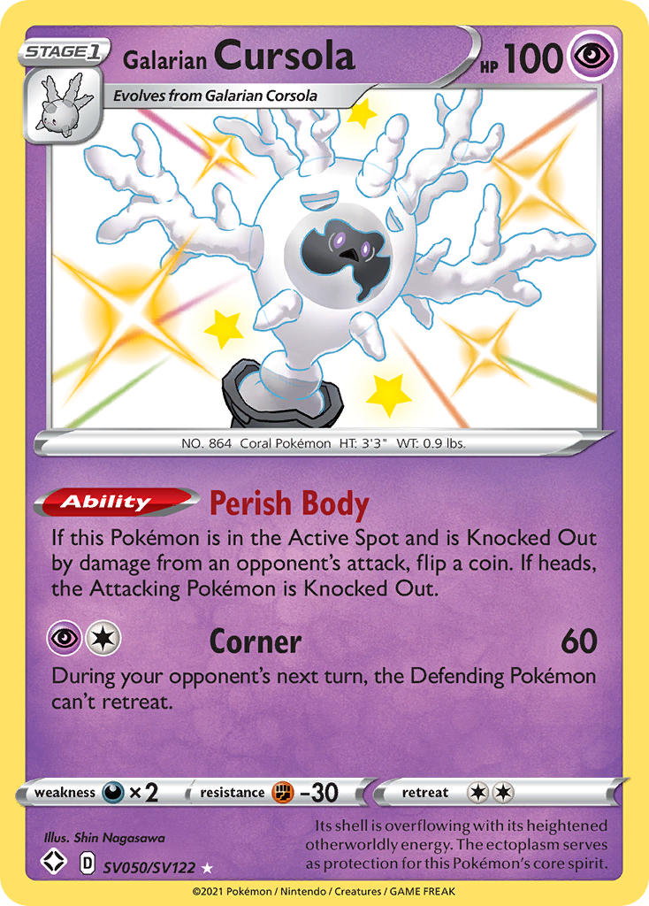 Galarian Cursola (SV050/SV122) [Sword & Shield: Shining Fates] | Pegasus Games WI