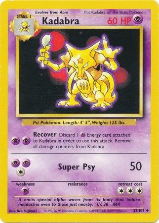 Kadabra (32/102) [Base Set Unlimited] | Pegasus Games WI