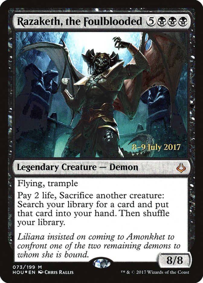 Razaketh, the Foulblooded [Hour of Devastation Prerelease Promos] | Pegasus Games WI