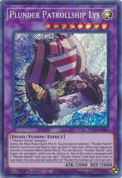 Plunder Patrollship Lys [ETCO-EN087] Secret Rare | Pegasus Games WI