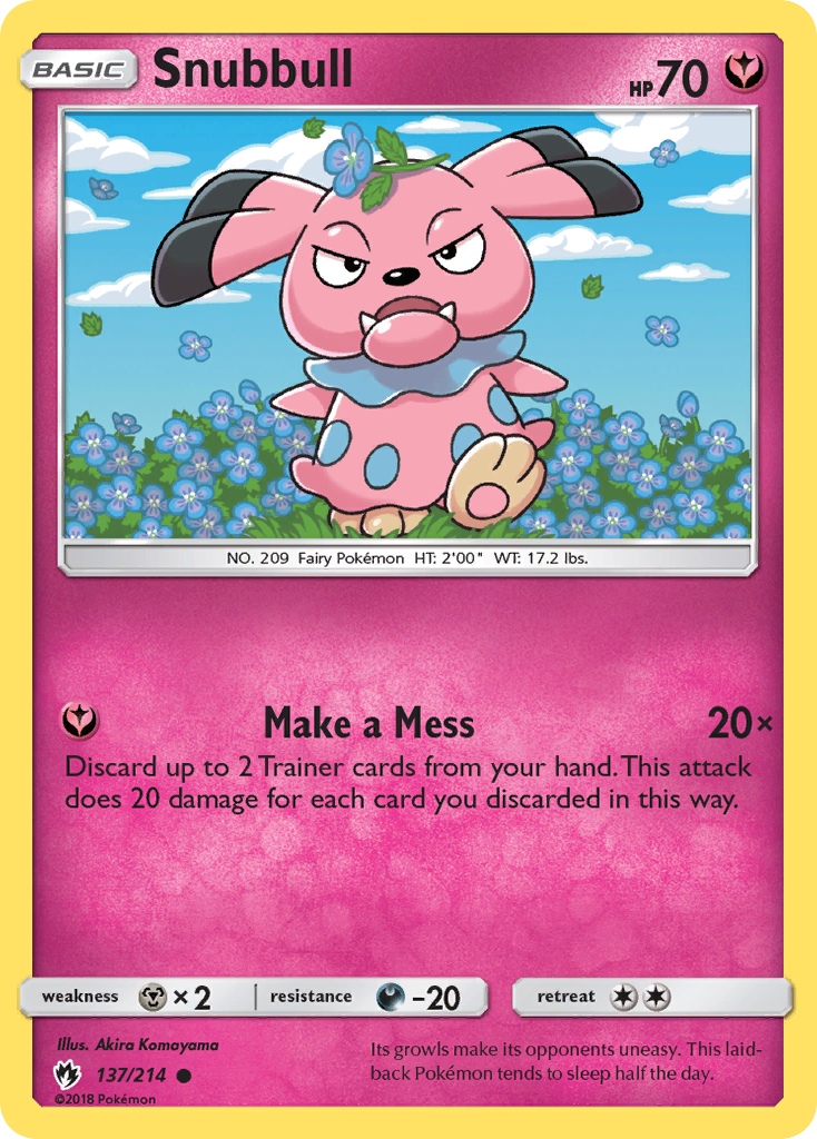 Snubbull (137/214) [Sun & Moon: Lost Thunder] | Pegasus Games WI