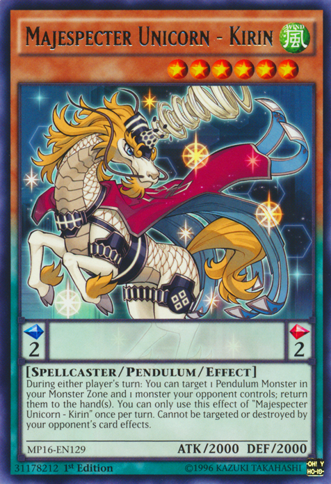 Majespecter Unicorn - Kirin [MP16-EN129] Rare | Pegasus Games WI