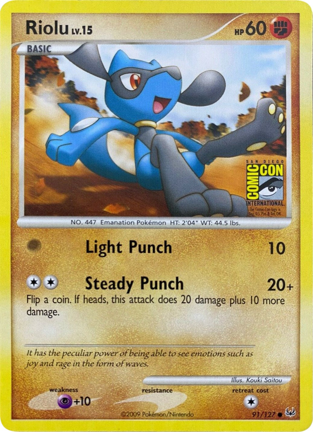 Riolu (91/127) (SDCC 2009) [Platinum: Base Set] | Pegasus Games WI