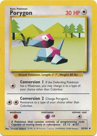 Porygon (39/102) [Base Set Unlimited] | Pegasus Games WI