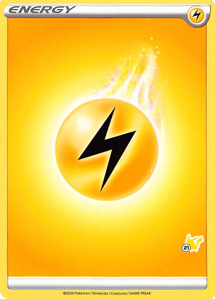Lightning Energy (Pikachu Stamp #21) [Battle Academy 2022] | Pegasus Games WI