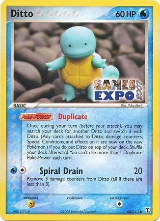 Ditto (64/113) (Games Expo Exclusive) [EX: Delta Species] | Pegasus Games WI