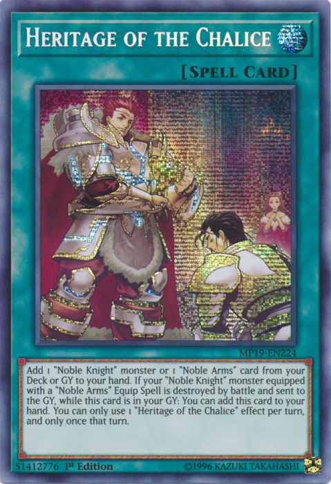 Heritage of the Chalice [MP19-EN224] Prismatic Secret Rare | Pegasus Games WI