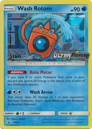 Wash Rotom (SM94) (Staff Prerelease Promo) [Sun & Moon: Black Star Promos] | Pegasus Games WI