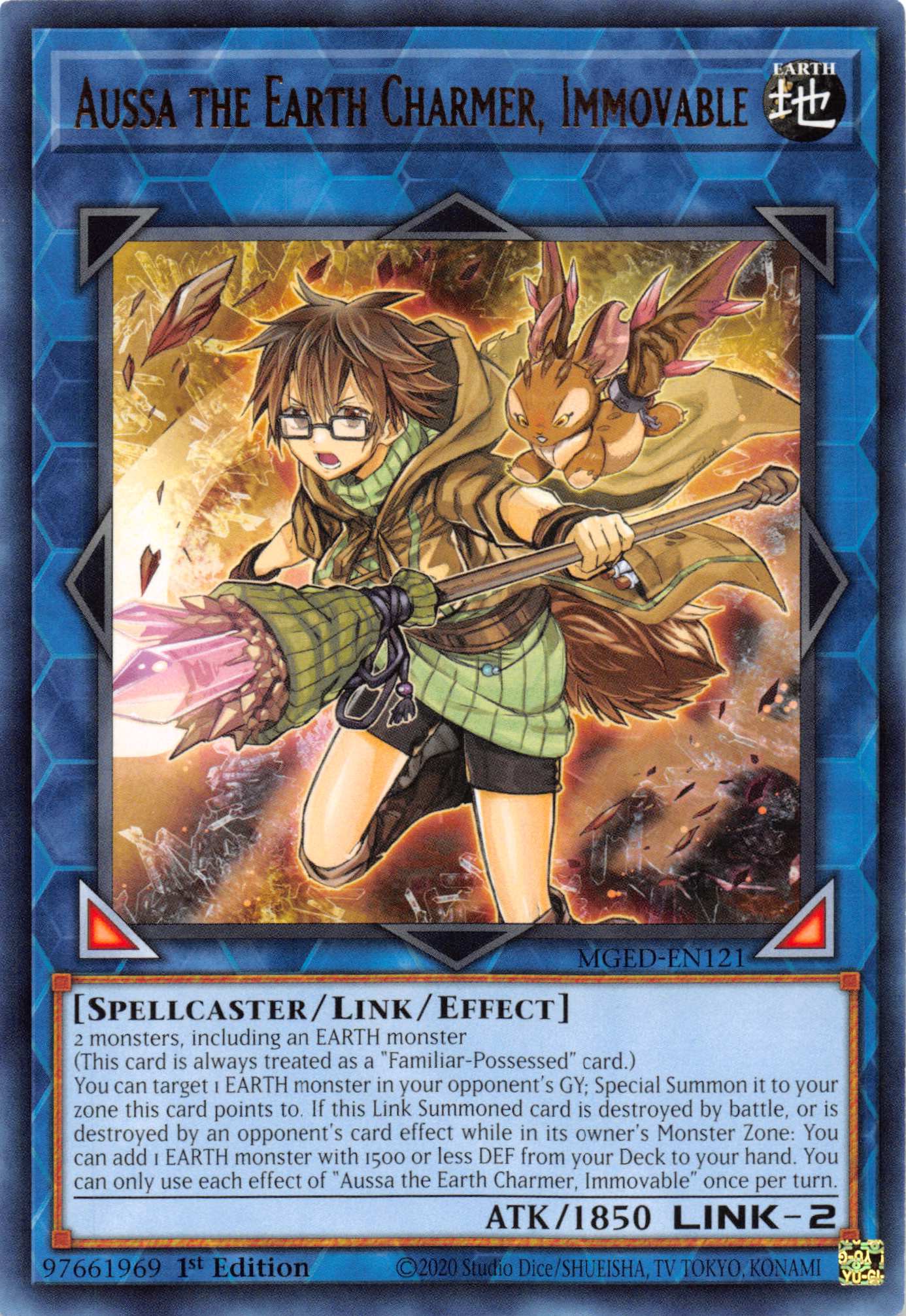 Aussa the Earth Charmer, Immovable [MGED-EN121] Rare | Pegasus Games WI