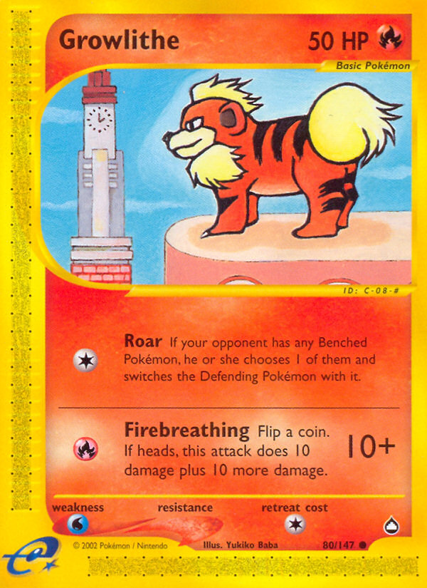 Growlithe (80/147) [Aquapolis] | Pegasus Games WI