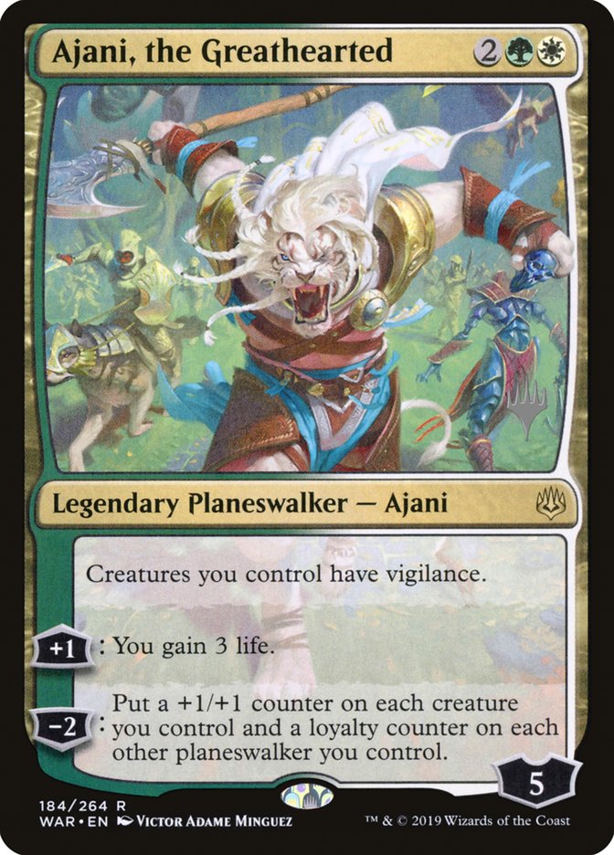 Ajani, the Greathearted (Promo Pack) [War of the Spark Promos] | Pegasus Games WI