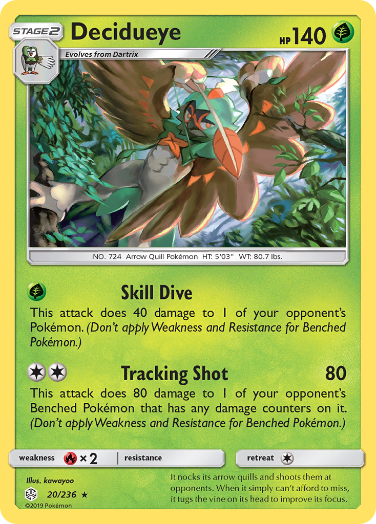 Decidueye (20/236) [Sun & Moon: Cosmic Eclipse] | Pegasus Games WI