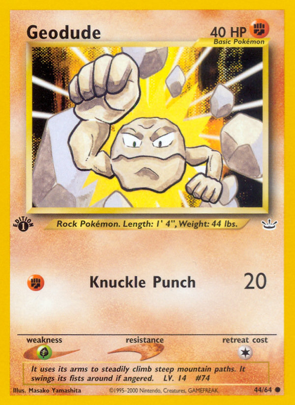 Geodude (44/64) [Neo Revelation 1st Edition] | Pegasus Games WI