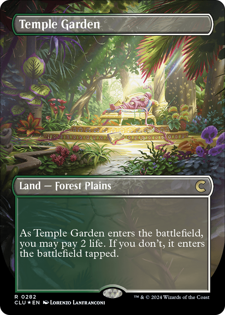 Temple Garden (Borderless) [Ravnica: Clue Edition] | Pegasus Games WI