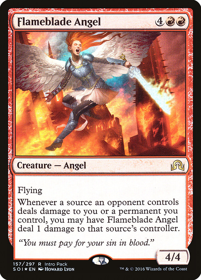 Flameblade Angel (Intro Pack) [Shadows over Innistrad Promos] | Pegasus Games WI