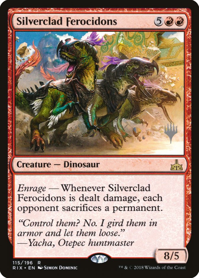 Silverclad Ferocidons (Promo Pack) [Rivals of Ixalan Promos] | Pegasus Games WI