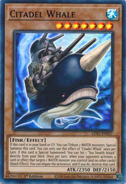 Citadel Whale (Blue) [LDS1-EN027] Ultra Rare | Pegasus Games WI