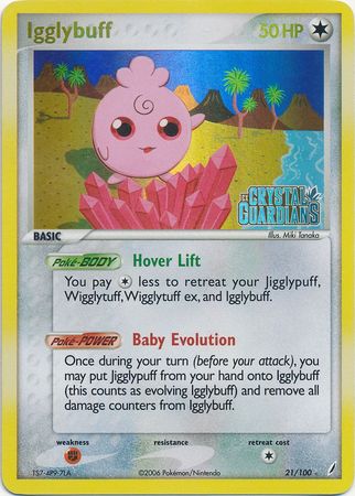 Igglybuff (21/100) (Stamped) [EX: Crystal Guardians] | Pegasus Games WI