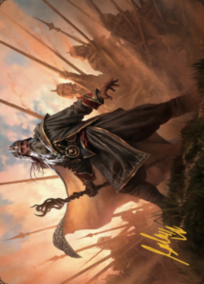 Hazezon, Shaper of Sand Art Card (Gold-Stamped Signature) [Dominaria United Art Series] | Pegasus Games WI