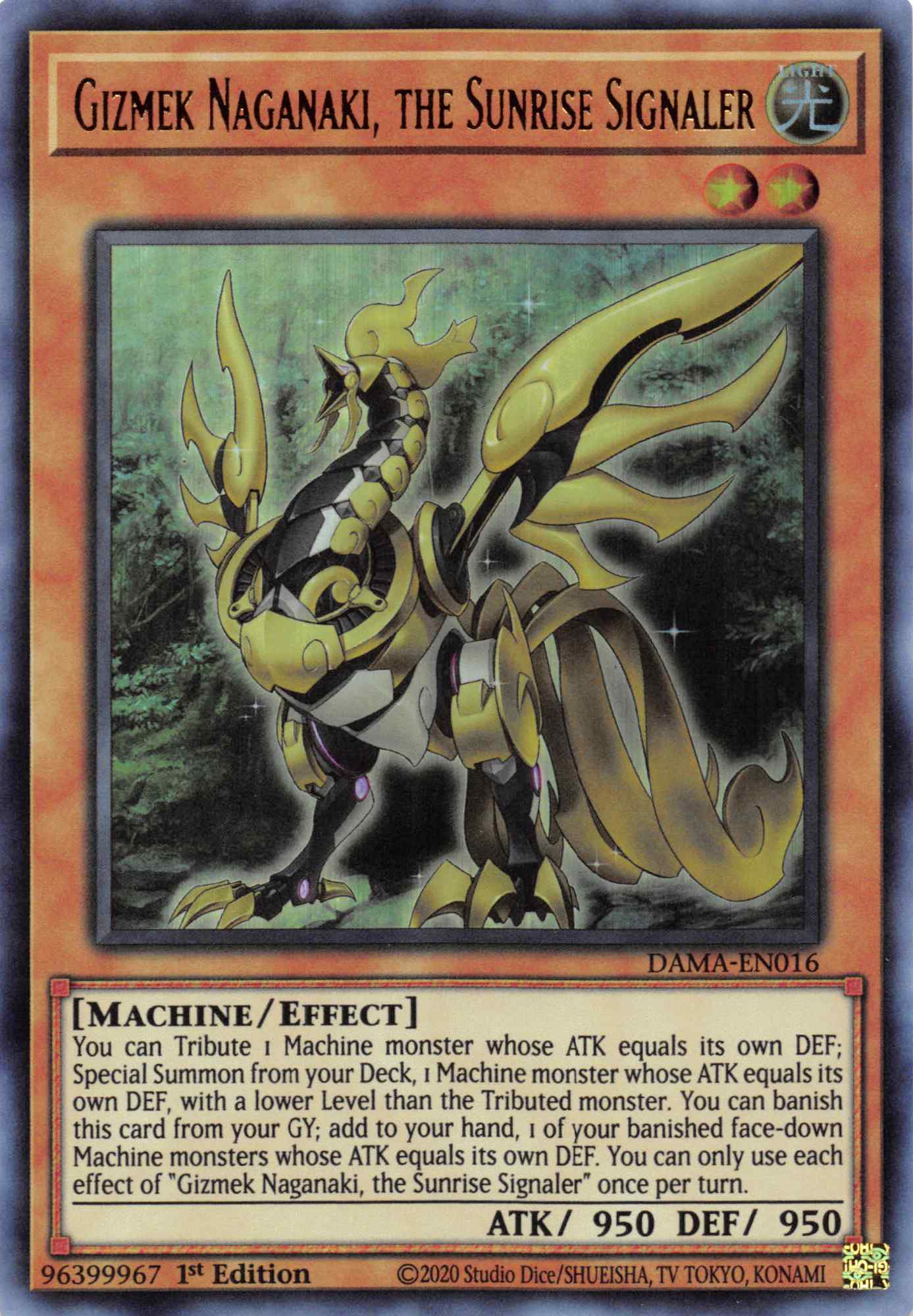 Gizmek Naganaki, the Sunrise Signaler [DAMA-EN016] Ultra Rare | Pegasus Games WI