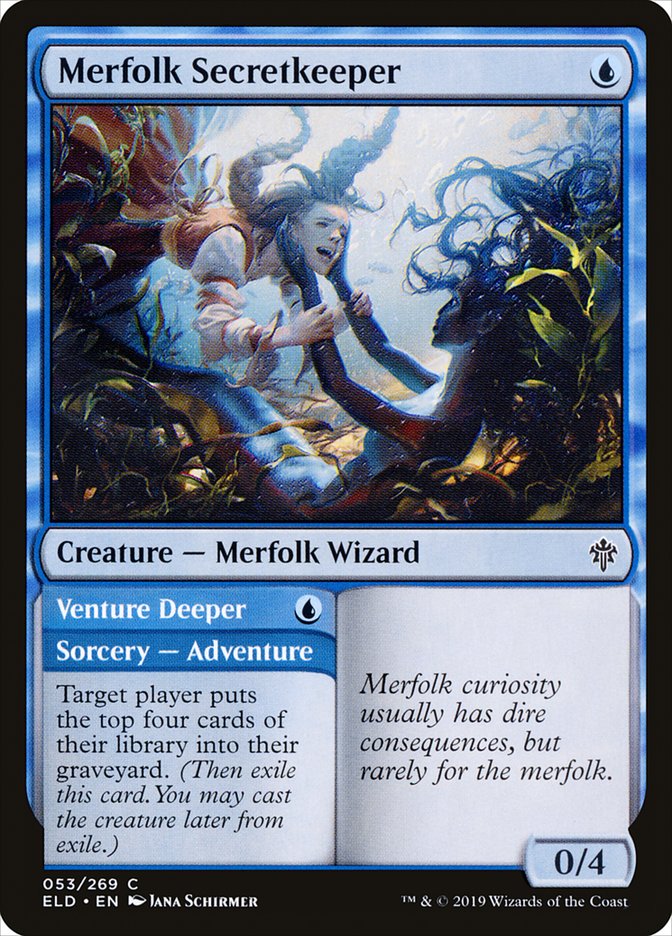 Merfolk Secretkeeper // Venture Deeper [Throne of Eldraine] | Pegasus Games WI