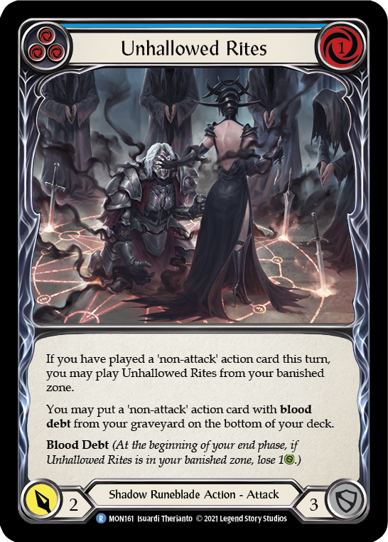 Unhallowed Rites (Blue) [MON161] 1st Edition Normal | Pegasus Games WI