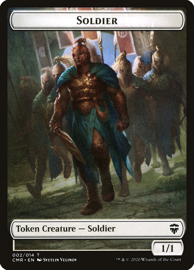Dragon // Soldier Double-Sided Token [Commander Legends Tokens] | Pegasus Games WI