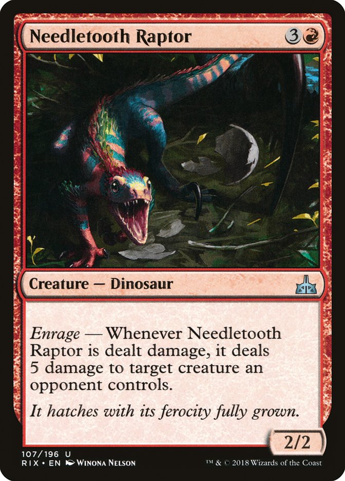 Needletooth Raptor [Rivals of Ixalan] | Pegasus Games WI