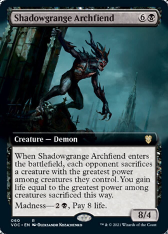 Shadowgrange Archfiend (Extended Art) [Innistrad: Crimson Vow Commander] | Pegasus Games WI