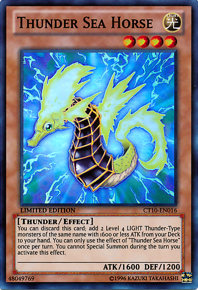 Thunder Sea Horse [CT10-EN016] Super Rare | Pegasus Games WI