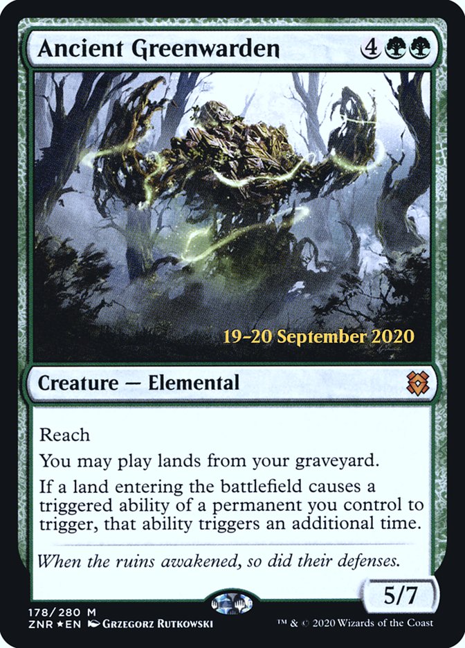 Ancient Greenwarden [Zendikar Rising Prerelease Promos] | Pegasus Games WI