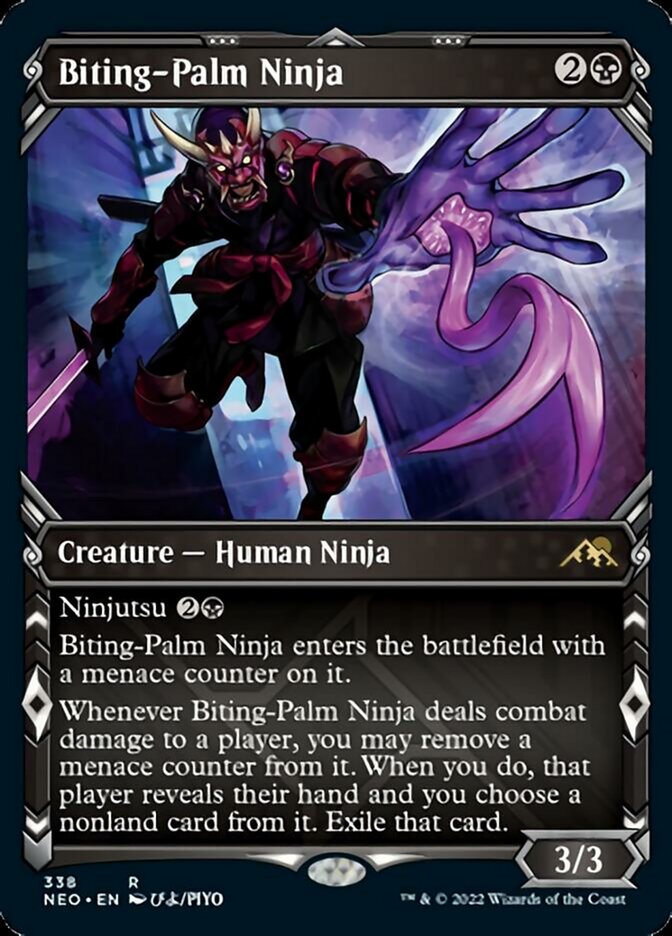 Biting-Palm Ninja (Showcase Ninja) [Kamigawa: Neon Dynasty] | Pegasus Games WI
