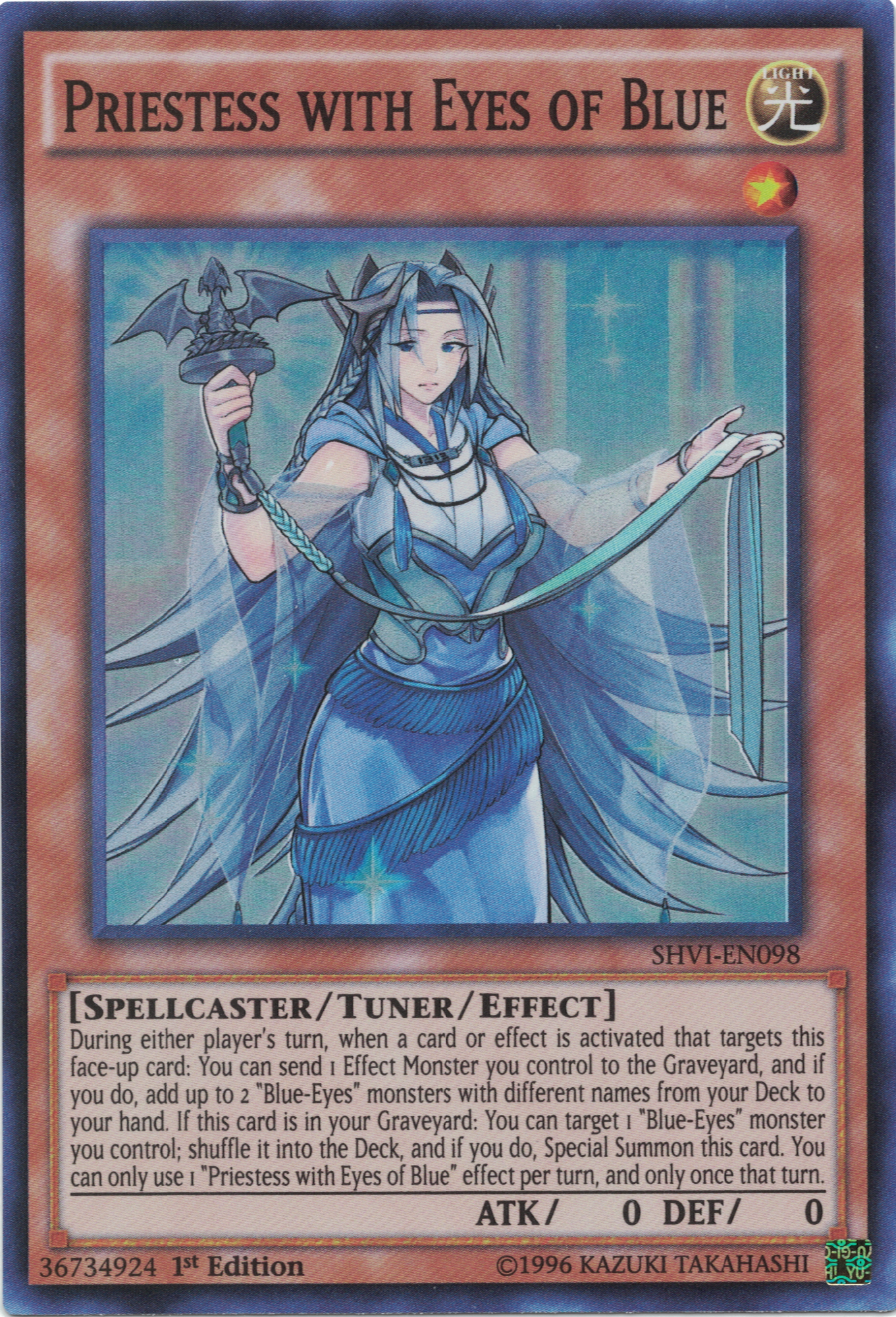 Priestess with Eyes of Blue [SHVI-EN098] Super Rare | Pegasus Games WI