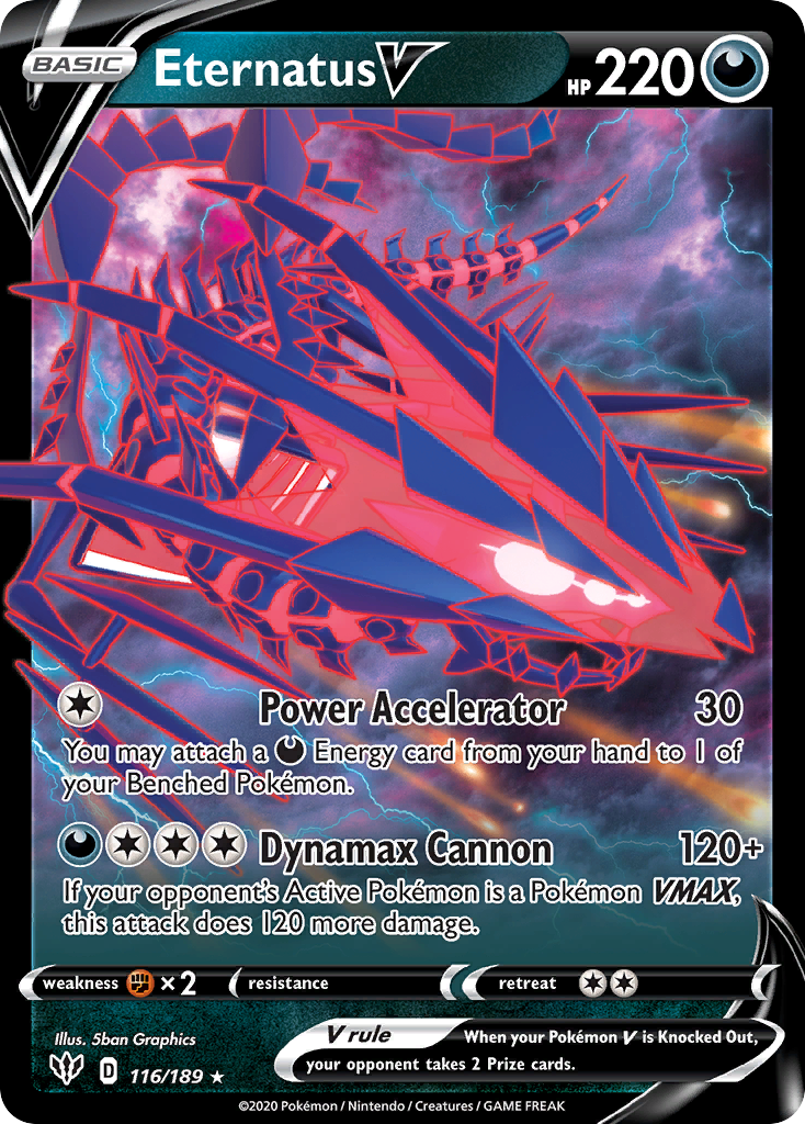 Eternatus V (116/189) (Jumbo Card) [Sword & Shield: Darkness Ablaze] | Pegasus Games WI