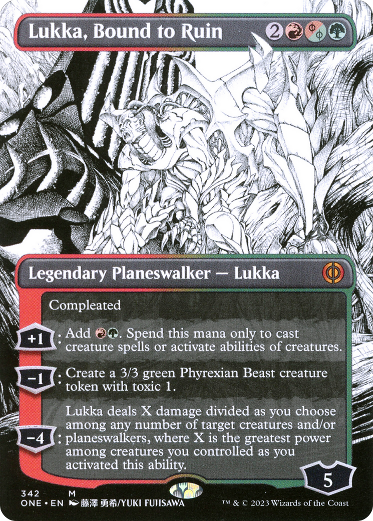 Lukka, Bound to Ruin (Borderless Manga) [Phyrexia: All Will Be One] | Pegasus Games WI